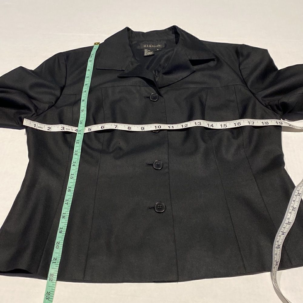 Black button front Harold’s jacket size 8 - Picture 6 of 8